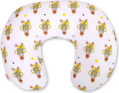 Image de Coussin d'allaitement Bobono fasolka en fibre naturelle - zebra jaune