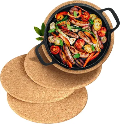 Immagine prodotto di Sottobicchieri rotondi, diametro 30 cm, confezione da 4 pezzi, adatti per pentole e bicchieri