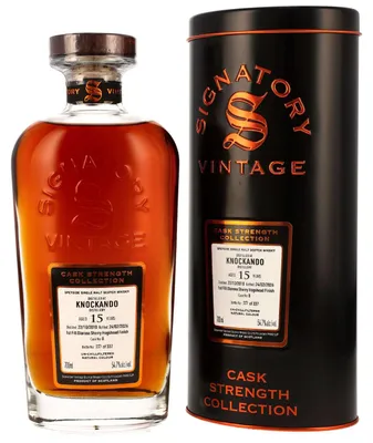 Produktbild von Knockando 15 Jahre - 2010/2026 - 1st Fill Oloroso Sherry Hogshead - Signatory Cask Strength Collection - Single Malt Scotch Whisky