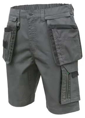Produktbild von Arbeitsshorts Herren dunkelgrau/grau Gr. S (48) Högert Technik, 65% Polyester/35% Baumwolle, verstärkt – LEMBERG kurze Arbeitshose Berufsbekleidung