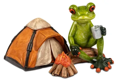 Immagine prodotto di rana formano camper rana casa divertente rane 16cm scultura figura campeggio