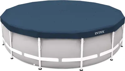 Produktbild von INTEX 28082 Pool Abdeckplane rund 366 cm Poolabdeckung Deluxe mit 20cm Überhang