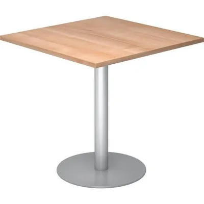 Produktbild von Hammerbacher Bistro Stehtisch Beistelltisch Besprechungstisch 88 silber 80 x 80 cm N = Nussbaum