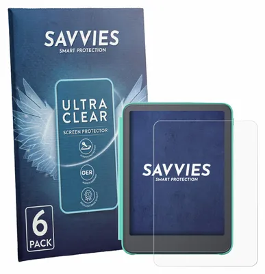 Produktbild von 6x Für Amazon Kindle Colorsoft Kids 2026 Schutzfolie Savvies Displayschutz Display Schutz Folie Klar Transparent