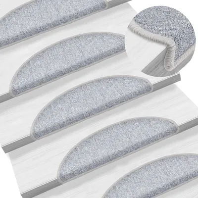 Immagine prodotto di The Living Store Tappetini 10 pezzi 56x17x3 cm Grigio chiaro