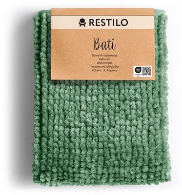 Obrázek produktu pro Koupelnová rohož, koupelnový koberec, rohož do WC, předložka do koupelny, předložka do sprchy, protiskluzová, 70 x 120 cm, zelená