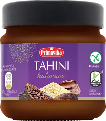 TAHINI KAKAOWE BEZGLUTENOWE 185 g - PRIMAVIKA