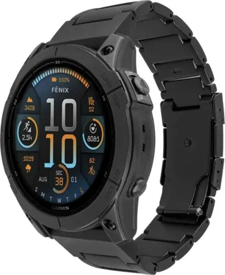 Immagine prodotto di Cinturino fisso in titanio per Garmin Fenix 8 Pro (47 mm) / 8 / E / 7 Pro / 7 / 6 Pro / 6, QuickFit 22 mm, nero