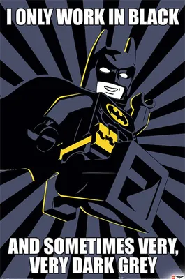 Zdjęcie produktu dla Lego Batman – ciemnoszary – 61 x 91,5 cm – plakat