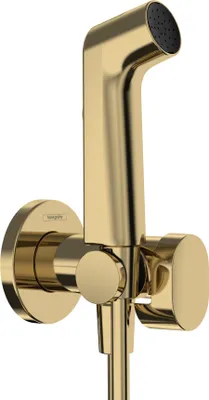 Immagine prodotto di hansgrohe Bidette Douchette à main 1jet S EcoSmart pour eau chaude avec support de douche et flexibles de douche 125cm, 29232990, 29232990