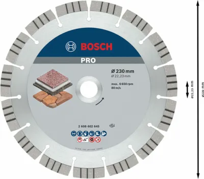 Produktbild von PRO Stone Diamanttrennscheibe, 230 x 22,23 mm