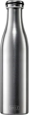 Thermosflasche 0,75 l, doppelwandig, Edelstahl, silber