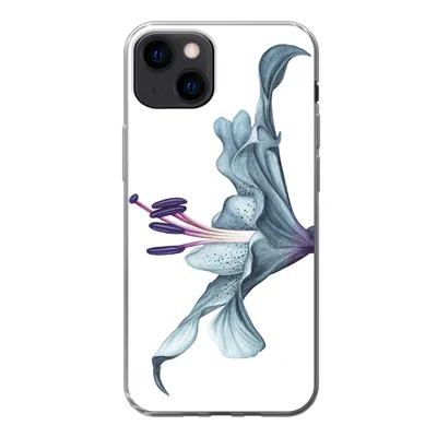 Produktbild von MuchoWow® Handyhülle Schutzhülle Hülle für iPhone 13 Blumen - Aquarell - Lilie Silikon Softcase Handy Hülle - Karteninhaber