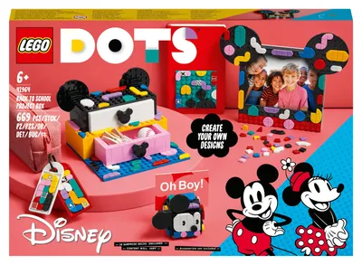Produktbild von LEGO 41964 DOTS Micky & Minnie Kreativbox zum Schulanfang, 6-in-1 Bastelset