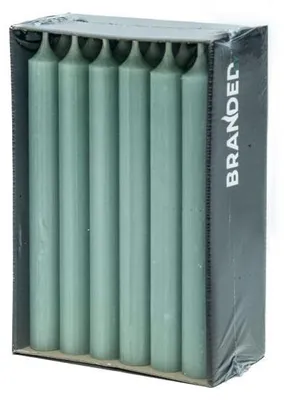 Image de Bougie décorative "Stabkerze" de diamètre 2,1 cm et de hauteur 19,5 cm - Vert jade