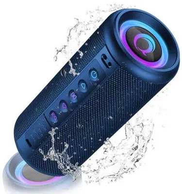 Productafbeelding van Draagbare Bluetooth Speaker 20W - Draadloze Stereo Speaker - 36 Uur Batterijduur - IPX6 Waterdicht - RGB Verlichting - Voor Buiten En Reizen