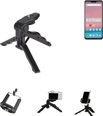 Produktbild von K-S-Trade Stativ Tisch-Ständer Dreibein Handy-Stativ Ständer kompatibel mit LG Electronics Style3 Mini-Stativ Smartphone Tripod Handy-Stativ aus