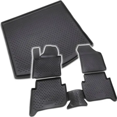 Produktbild von Gummi Kofferraumwanne + Fußmatten Set für VW Touran 1T, Bj. 11/2006-2015