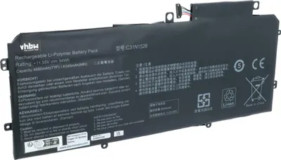 Produktbild von vhbw Akku kompatibel mit Asus ZenBook UX306UA-FB126T, UX306UA-FC040T, UX306UA-FB125T, UX306UA-FC045T Notebook (4680 mAh, 11,55 V, Li-Polymer)