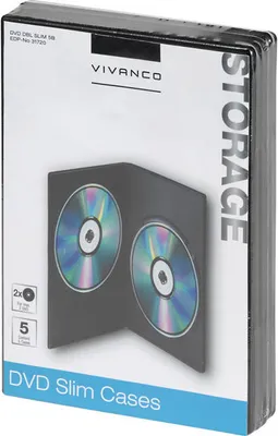 Produktbild von DVD DOUBLE Slim Case, 5er Pack (31720)