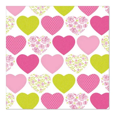 Immagine prodotto di Papstar Tovaglioli a cuore 33x33 cm 20 pezzi
