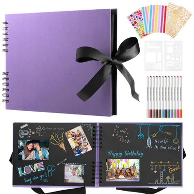 Obrázok produktu pre Omgoods – Fotoalbum typu scrapbook s kovovými fixkami – pre 240 fotografií