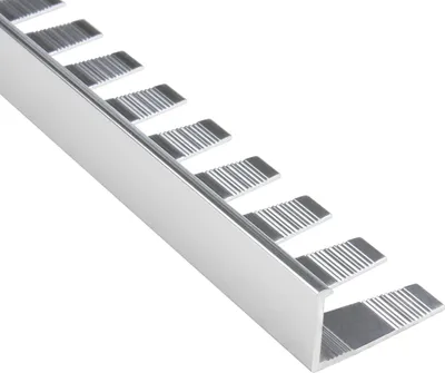 Produktbild von Alu L-Profil biegbar Fliesenschiene Schiene silber L270cm 12,5mm poliert
