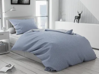 Obrázek produktu pro Bavlněné povlečení Cambra modré hotelová kapsa Rozměr povlečení: 70 x 90 cm | 140 x 200 cm