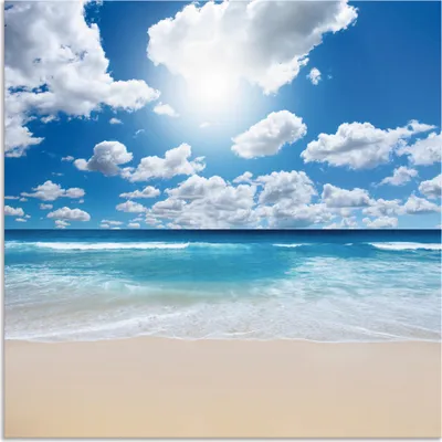 Produktbild von ARTland Wandbild Alu für Innen & Outdoor Großartige Strandlandschaft Größe: 40x40 cm