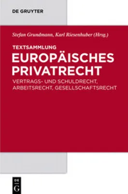 Produktbild von Textsammlung Europäisches Privatrecht