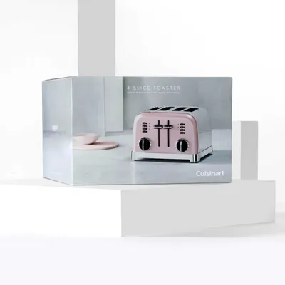 Image de Grille-pain 4 fentes 1800w rose vintage - Cuisinart - CPT180PIE - style collection