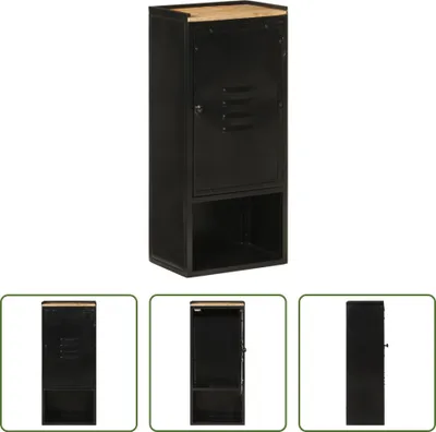 Zdjęcie produktu dla The Living Store Szafka łazienkowa 40x27x90 cm żelazo i lite drewno mango
