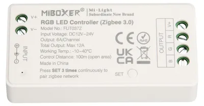 Produktbild von MiBoxer Zigbee Empfänger Controller 12/24V "12A" | Zigbee 3.0 | FUT037Z | RGB