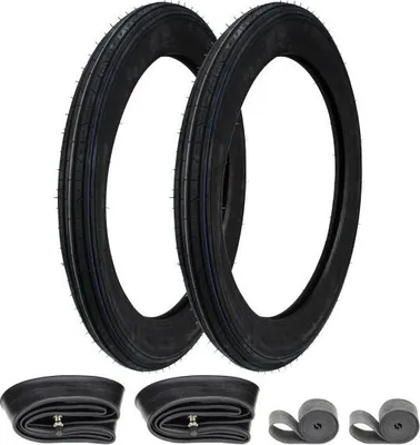 Immagine prodotto di 2x set di pneumatici Kenda K204 2.75-17 (2 3/4 x 17) 41P TT con camera d'aria e nastro per cerchi per ciclomotori, scooter e moto