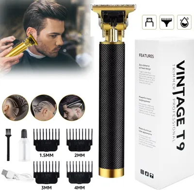 Produktbild von Schwarz Profi Haarschneider Haarschneidemaschine, Bart Trimmer Rasierer Hair Clipper USB, Schnurlose Hair Clipper für Herren Bart Trimmer Rasierer