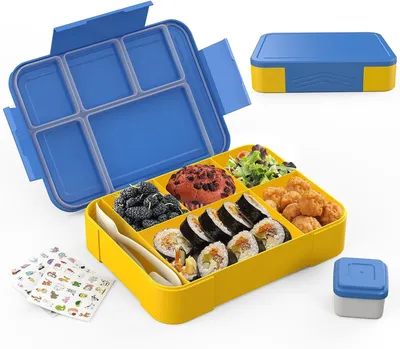 Produktbild von Lunchbox Kinder Lunchbox,Brotdose–1300ML BPA Frei Bento Box Mit 5 Fächern