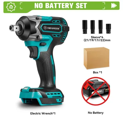 Obrázek produktu pro Elektrický rázový šroubovák - akumulátorový rázový šroubovák - 1000 Nm - 1200 W - bezkartáčový motor - 6500 ot./min - bez baterie