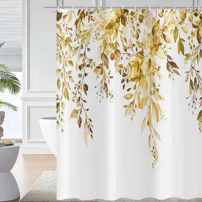 Produktbild von Omgoods – Duschvorhang aus Gel-Eukalyptus, 180x200 cm, wasserdicht, mit Haken