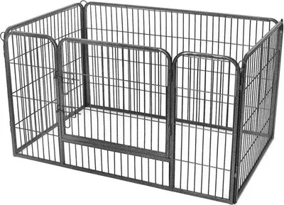 Productafbeelding van Famanu Hondenren voor buiten, 122 x 80 x 70 cm - Weerbestendig en veilig