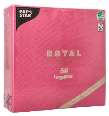 Zdjęcie produktu dla Papstar Servietten Uni fuchsia 40 x 40cm 50 Stück 81747