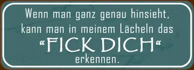 Produktbild von vianmo Holzschild 10x27 cm in meinem Lächeln Fick Dich Dekoration