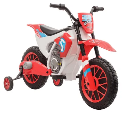 Obrázek produktu pro HOMCOM Elektrický motocykl Dětský motocykl Elektrické vozidlo Dětské vozidlo Červená+Bílá