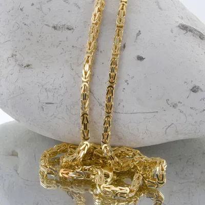 Produktbild von Goldkette Königskette Länge 45cm - Breite 3,0mm - 585-14 Karat Gold