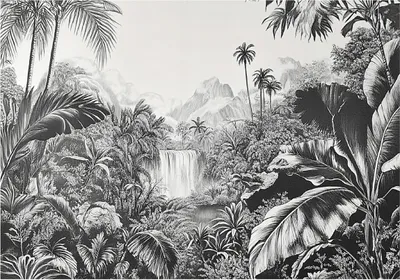 Produktbild von Fototapete - Dschungel Wald - 250x175 cm - inklusive kleister - Vlies Tapete - Vliestapete Wohnzimmer Schlafzimmer Küche Modern Wandtapete