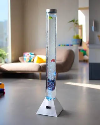 Produktbild von Deko-Wassersäule LED farbwechselnd und 6 Fischen Stimmungslampe