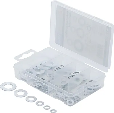 Produktbild von BGS Diy 88133 | Unterlegscheiben-Sortiment | Ø 4-12 mm (Innendurchmesser) | 130-tlg.