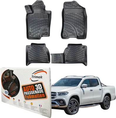 Produktbild von Trimak Autofußmatten kompatibel mit Mercedes-Benz X-Klasse W470 2017 - 2020 Auto Allwetter Gummimatten