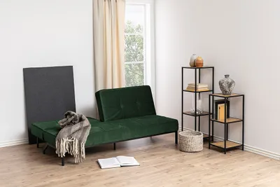 Produktbild von Smuk Samt Schlafsofa Akari Grün