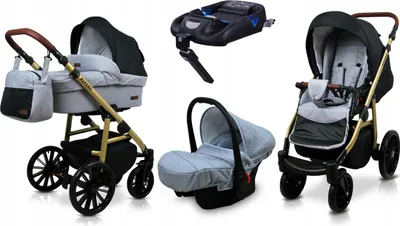 Immagine prodotto di BabyLux® Aspero | Kocárek 4v1 Set | Silver Flex Black | Kocárek Kombi | Kocárek Kit