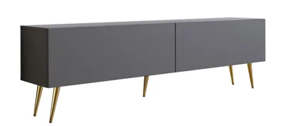 Obrázek produktu pro TV skříňka : antracit, zlaté nohy, 170 x 52 x 32 cm
